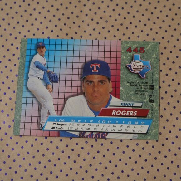 Kenny Rogers #445 Baseball Card - Picture 2 of 2